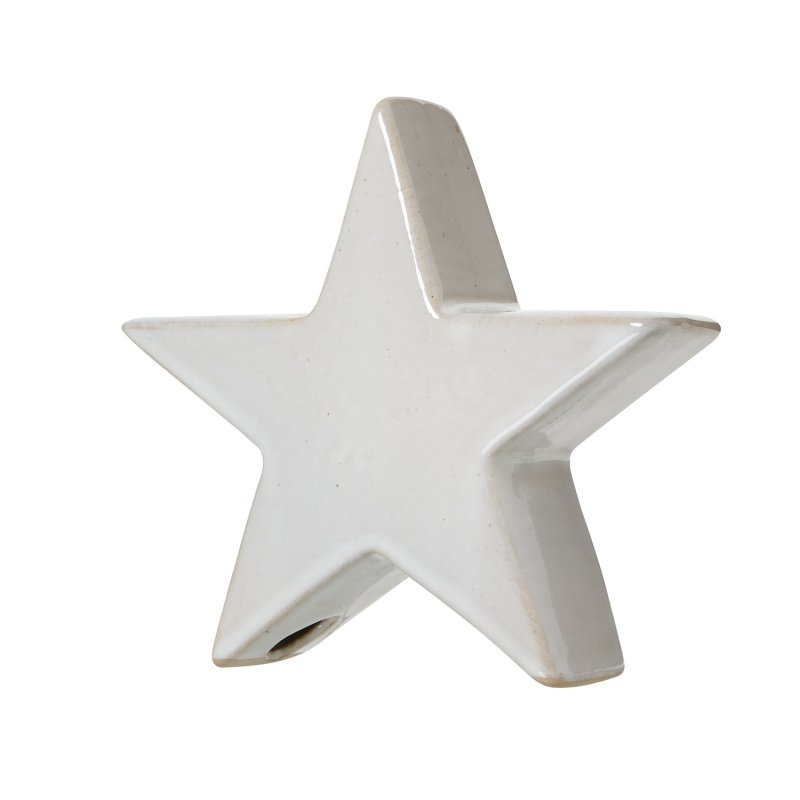 Small Ceramic Standing Star Decoration - Christmas Decor - British D'sire
