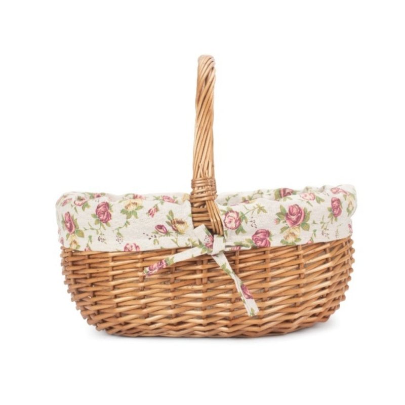 Small Deluxe Wicker Shopping Basket - Shopping Baskets - British D'sire