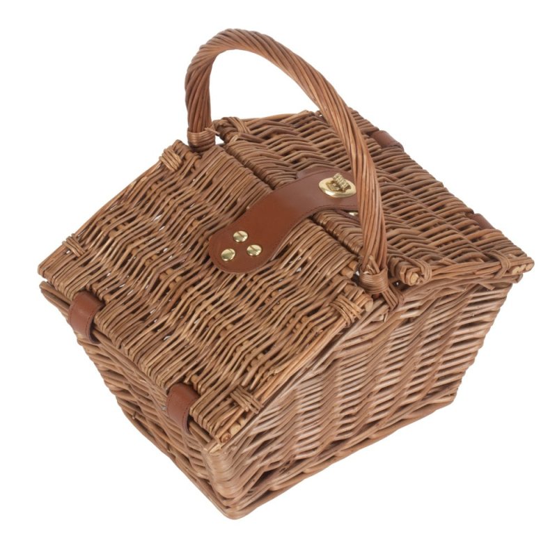 Small Elegant Picnic Wicker Basket - Empty Picnic Baskets - British D'sire Main image