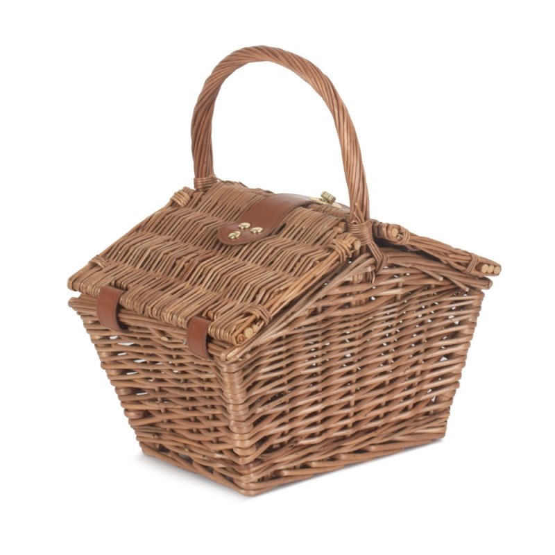 Small Elegant Picnic Wicker Basket Secondary image