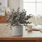 Small Eucalyptus Cinerea Plant In Grey Pot Artificial Flower Stem - Artificial Plants & Trees - British D'sire