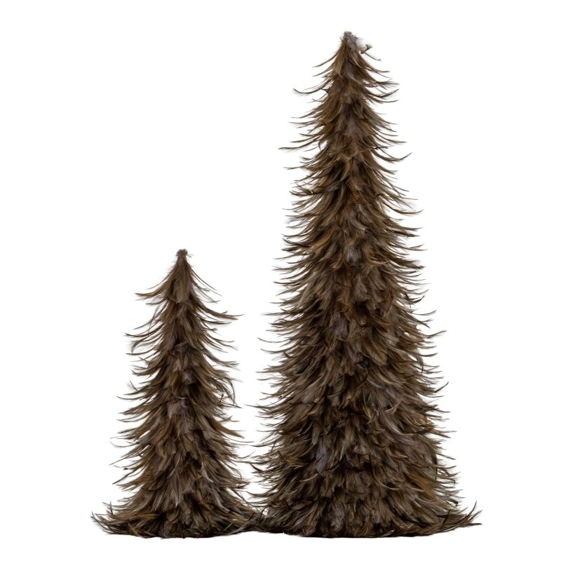 Small Fawn Feather Tree Home Decor Ornament Decoration - Christmas Decor - British D'sire