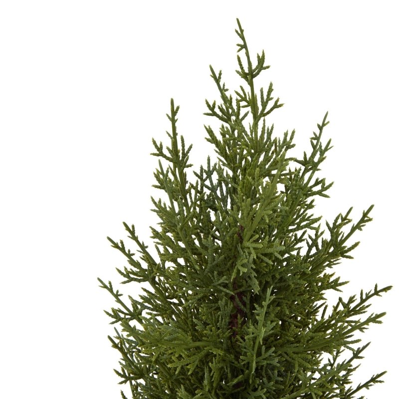 Small Green Fir Tree In Wood Log - Christmas Decor - British D'sire