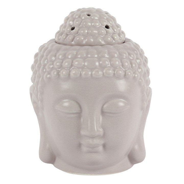 Small Grey Buddha Head Oil Burner - British D'sire