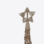 Small LED Wicker Christmas Tree With Star - Christmas Decor - British D'sire