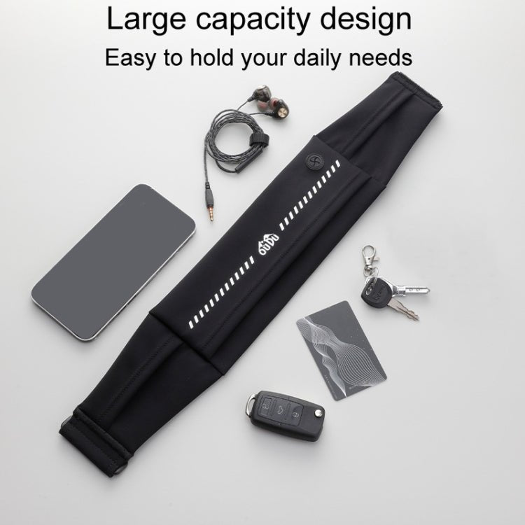 Small OUDU Outdoor Sports Portable Wrap - Around Waist Pack Unisex Cell Phone Bag(Black) - British D'sire