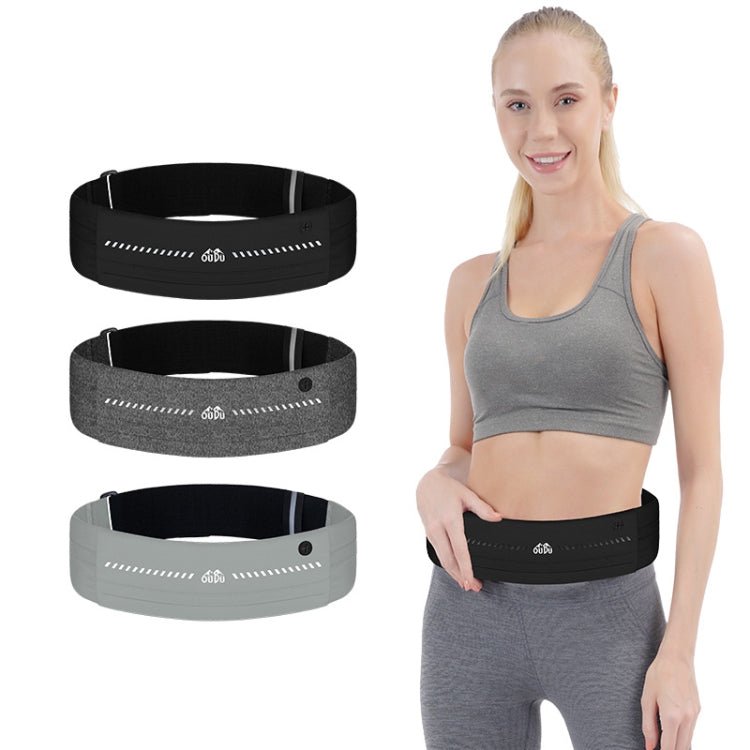 Small OUDU Outdoor Sports Portable Wrap-Around Waist Pack Unisex Cell Phone Bag(Gray) Secondary image