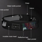 Small OUDU Outdoor Sports Portable Wrap - Around Waist Pack Unisex Cell Phone Bag(Light Gray) - British D'sire