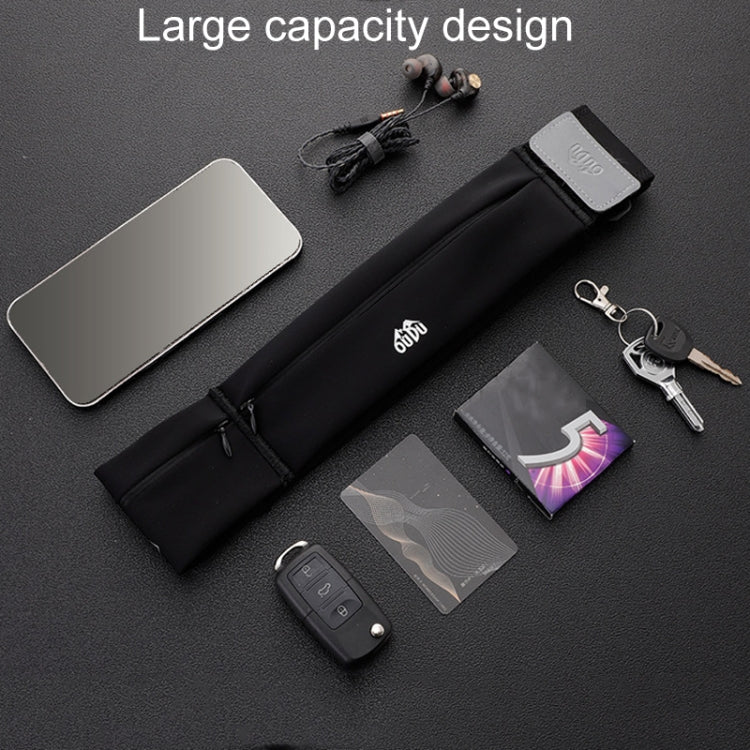 Small OUDU Outdoor Sports Portable Wrap - Around Waist Pack Unisex Cell Phone Bag(Light Gray) - British D'sire