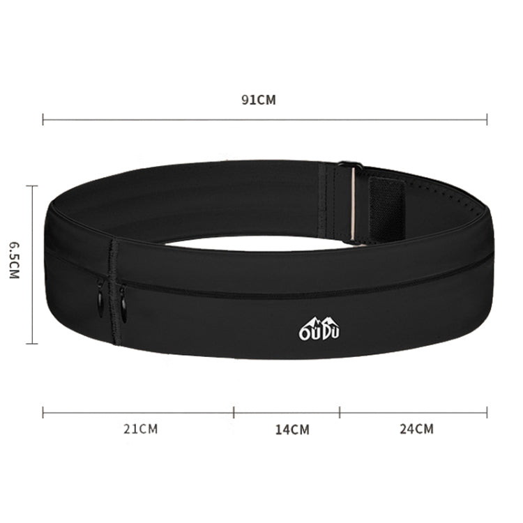 Small OUDU Outdoor Sports Portable Wrap - Around Waist Pack Unisex Cell Phone Bag(Light Gray) - British D'sire