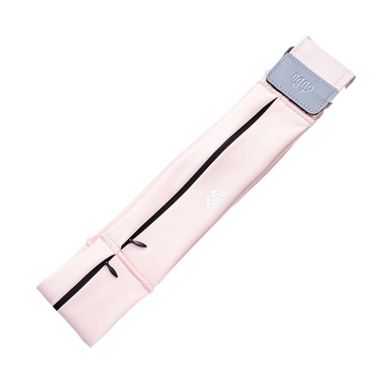Small OUDU Outdoor Sports Portable Wrap - Around Waist Pack Unisex Cell Phone Bag(Light Pink) - British D'sire Main image
