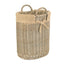 Small Oval Hessian Lined Log Basket - Log Baskets - British D'sire
