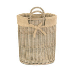 Small Oval Hessian Lined Log Basket - Log Baskets - British D'sire