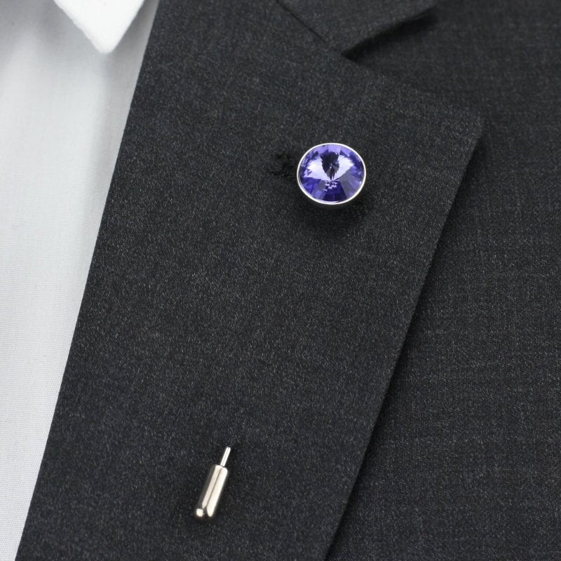 Small Purple Gem Lapel Pin - All Products - British D'sire