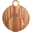 Small Round Acacia Serving Board With Handle - Felt Placemats & Coasters - British D'sire