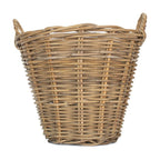 Small Round Grey Rattan Log Basket - Log Baskets - British D'sire