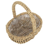 Small Seagrass Plastic Lined Shopping Basket - Shopping Baskets - British D'sire