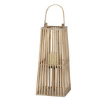 Small Silo Wicker Lantern With Glass Holder - Lanterns - British D'sire
