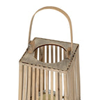 Small Silo Wicker Lantern With Glass Holder - Lanterns - British D'sire