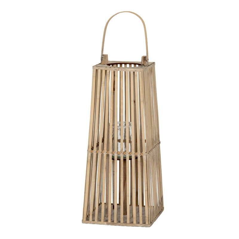 Small Silo Wicker Lantern With Glass Holder - Lanterns - British D'sire
