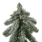 Small Snowy Pine Tree On Wooden Stand - Christmas Decor - British D'sire