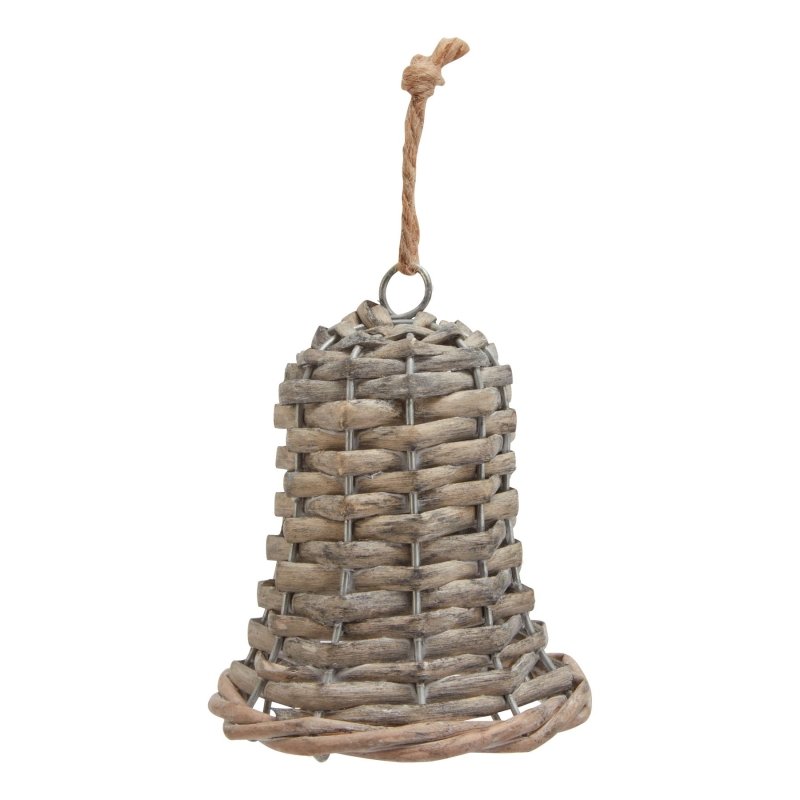 Small Wicker Bell Decoration Christmas Hanging Decoration - Christmas Decor - British D'sire