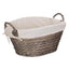 Small Wicker Wash Basket with White Lining - Laundry Baskets - British D'sire