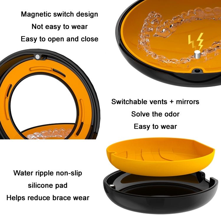 Smilestar Orthodontic Retainer Braces Box Denture Storage Box(Blue) - British D'sire