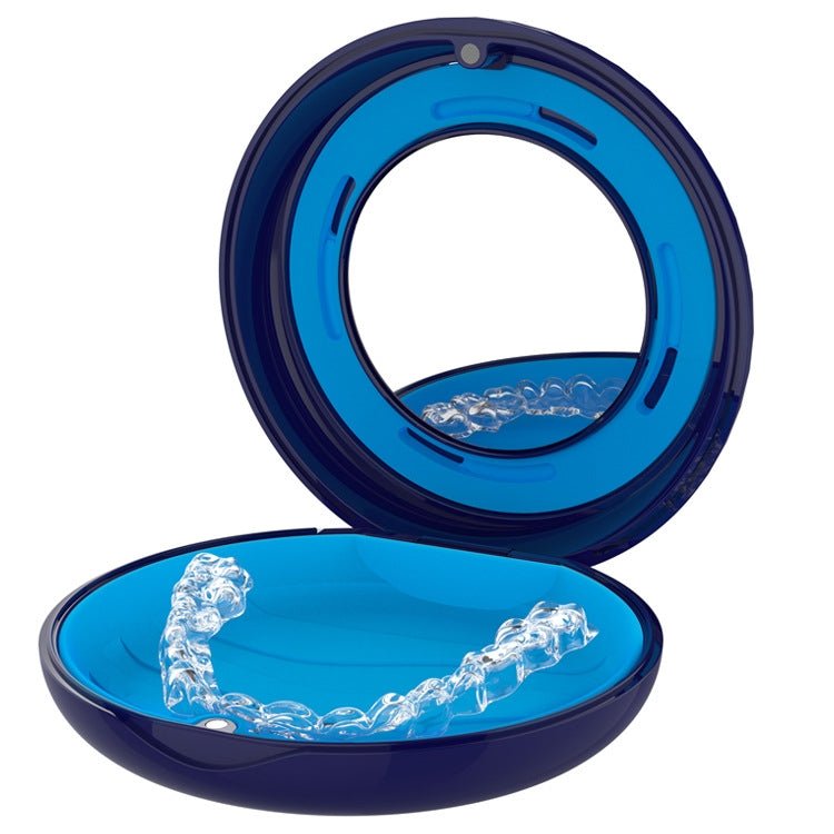 Smilestar Orthodontic Retainer Braces Box Denture Storage Box(Blue) - British D'sire Main image