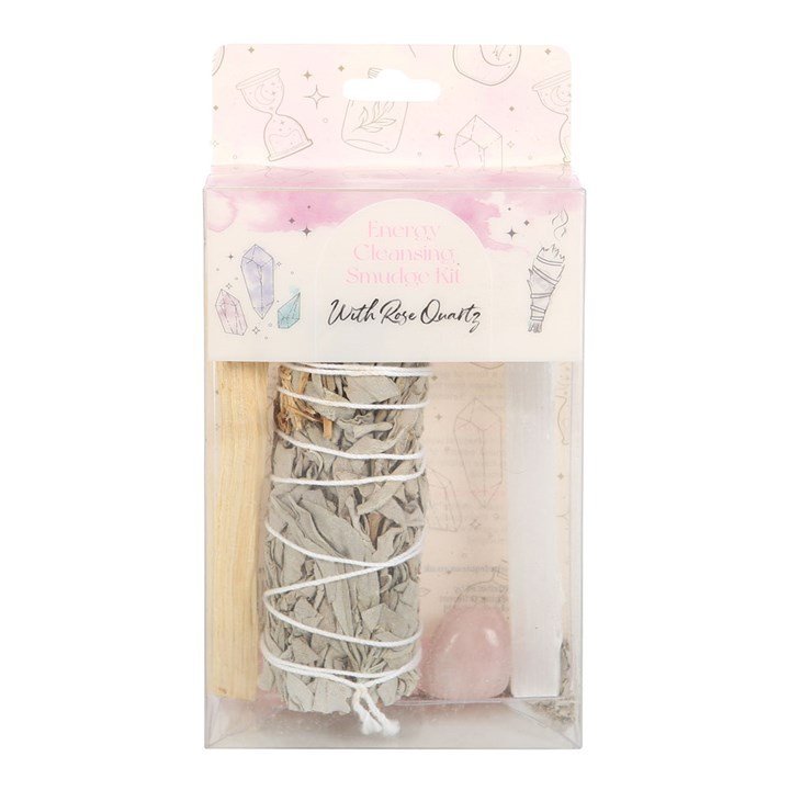 Smudge Kit with Rose Quartz Crystal - British D'sire Main image