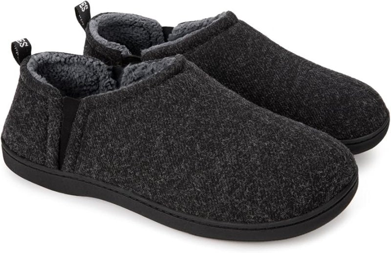 Snug Leaves Men’s Wool Felt Slippers – Elastic, Warm, Comfy - Men's shoes - British D'sire