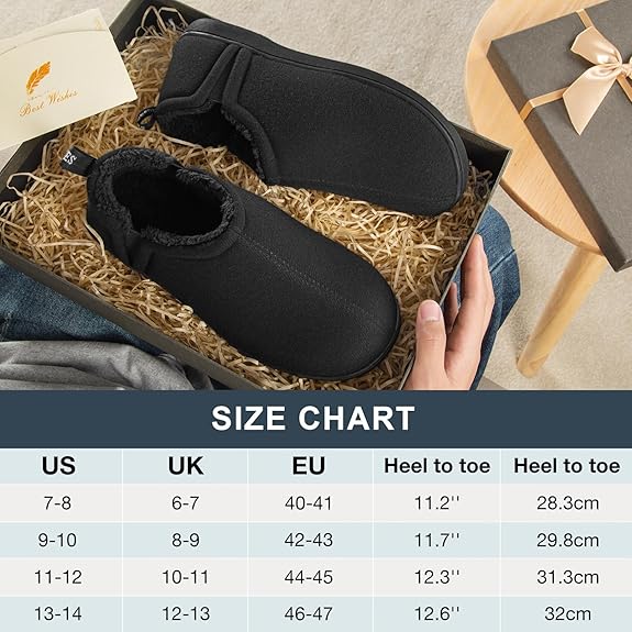 Snug Leaves Men’s Wool Felt Slippers – Elastic, Warm, Comfy - Men's shoes - British D'sire