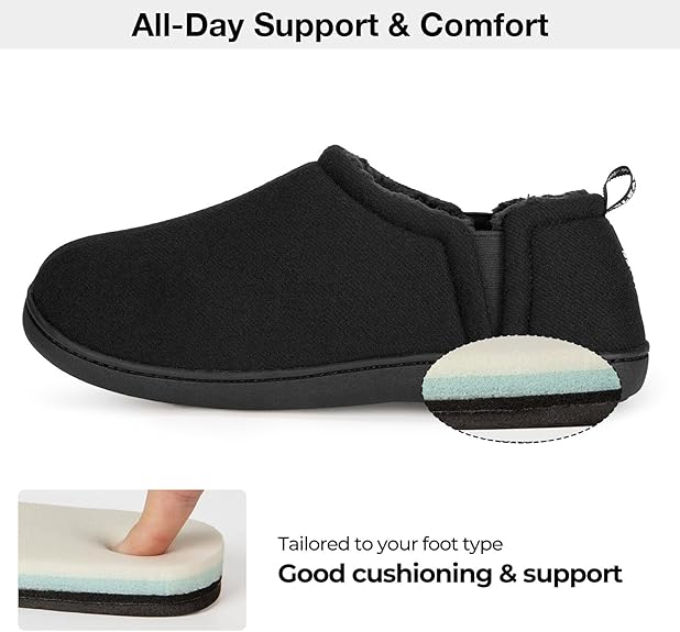 Snug Leaves Men’s Wool Felt Slippers – Elastic, Warm, Comfy - Men's shoes - British D'sire