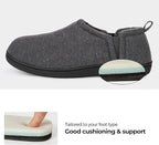 Snug Leaves Men’s Wool Felt Slippers – Elastic, Warm, Comfy - Men's shoes - British D'sire