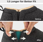 Snug Leaves Men’s Wool Felt Slippers – Elastic, Warm, Comfy - Men's shoes - British D'sire