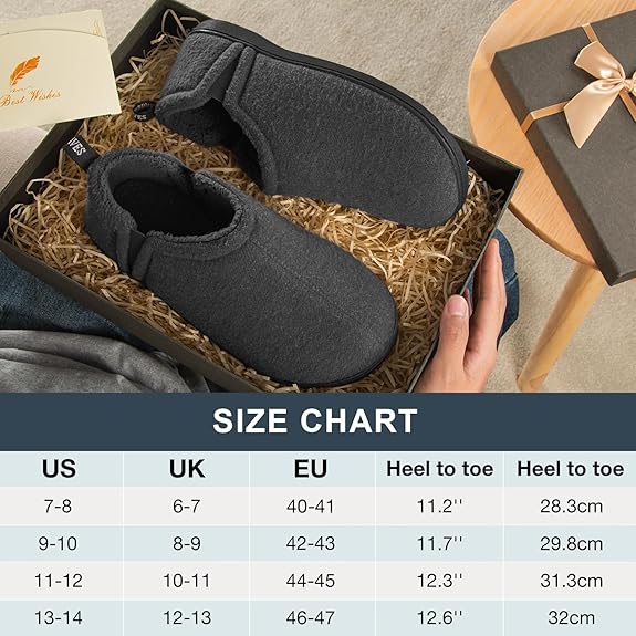 Snug Leaves Men’s Wool Felt Slippers – Elastic, Warm, Comfy - Men's shoes - British D'sire