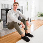 Snug Leaves Men’s Wool Felt Slippers – Elastic, Warm, Comfy - Men's shoes - British D'sire