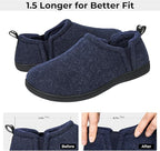 Snug Leaves Men’s Wool Felt Slippers – Elastic, Warm, Comfy - Men's shoes - British D'sire