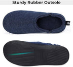 Snug Leaves Men’s Wool Felt Slippers – Elastic, Warm, Comfy - Men's shoes - British D'sire