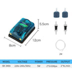 SOBO SB - 348A 5W Double - hole 220 - 240V Transparent Ultra - Quiet Aquarium Air Pump - British D'sire