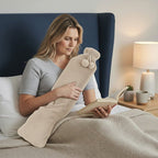 Soft Long Hot Water Bottle Perfect for Back Neck Leg Pain Relief - Charcoal - British D'sire