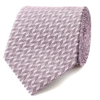 Soft Pink Herringbone Silk Tie - All Products - British D'sire