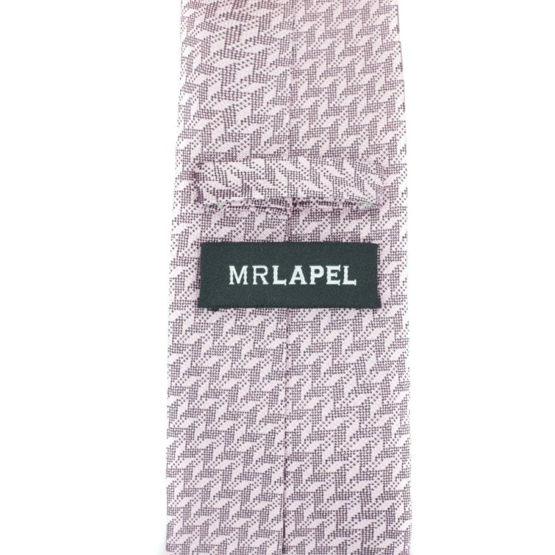 Soft Pink Herringbone Silk Tie - All Products - British D'sire