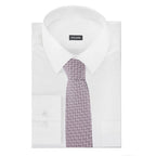 Soft Pink Herringbone Silk Tie - All Products - British D'sire
