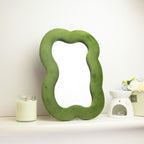 Soft Squiggly Mirror - Large Cloud - Moss Green (33.4X23.5X2.3cm) - Soft Squiggly Mirrors - British D'sire