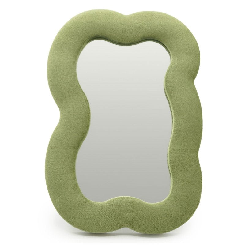 Soft Squiggly Mirror - Large Cloud - Moss Green (33.4X23.5X2.3cm) - Soft Squiggly Mirrors - British D'sire Main image