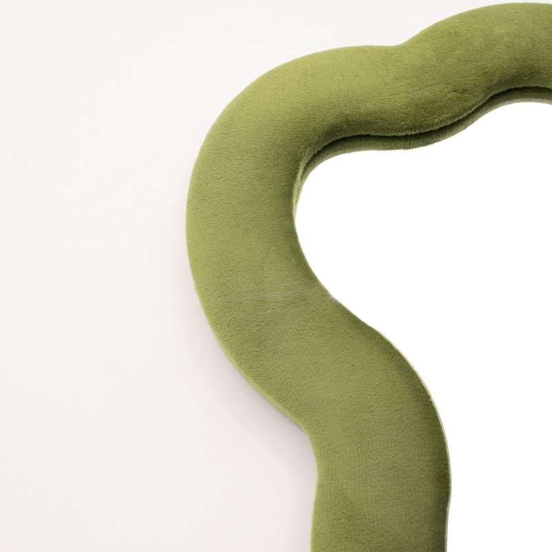 Soft Squiggly Mirror - Large Cloud - Moss Green (33.4X23.5X2.3cm) - Soft Squiggly Mirrors - British D'sire