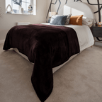 Soft & Warm Mink Throw Blanket - Chocolate - 127 x 152cm - British D'sire