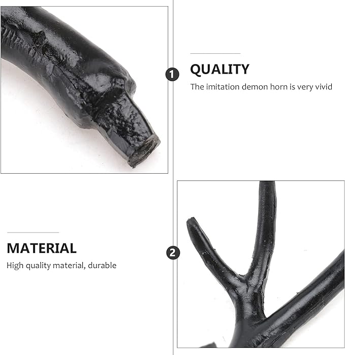 SOIMISS Costume Antlers Headband Halloween Costume Horns Fawn Horn Headband Cosplay Costume Headband for Men And Women (Black) - British D'sire