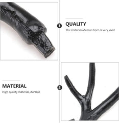 SOIMISS Costume Antlers Headband Halloween Costume Horns Fawn Horn Headband Cosplay Costume Headband for Men And Women (Black) - British D'sire